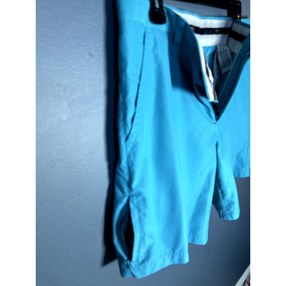Callaway V Mens Flat Front Teal Blue 5-Pocket Golf Short Pant NWOT - Size 34W - Picture 9 of 12